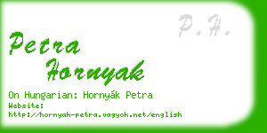 petra hornyak business card