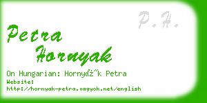 petra hornyak business card